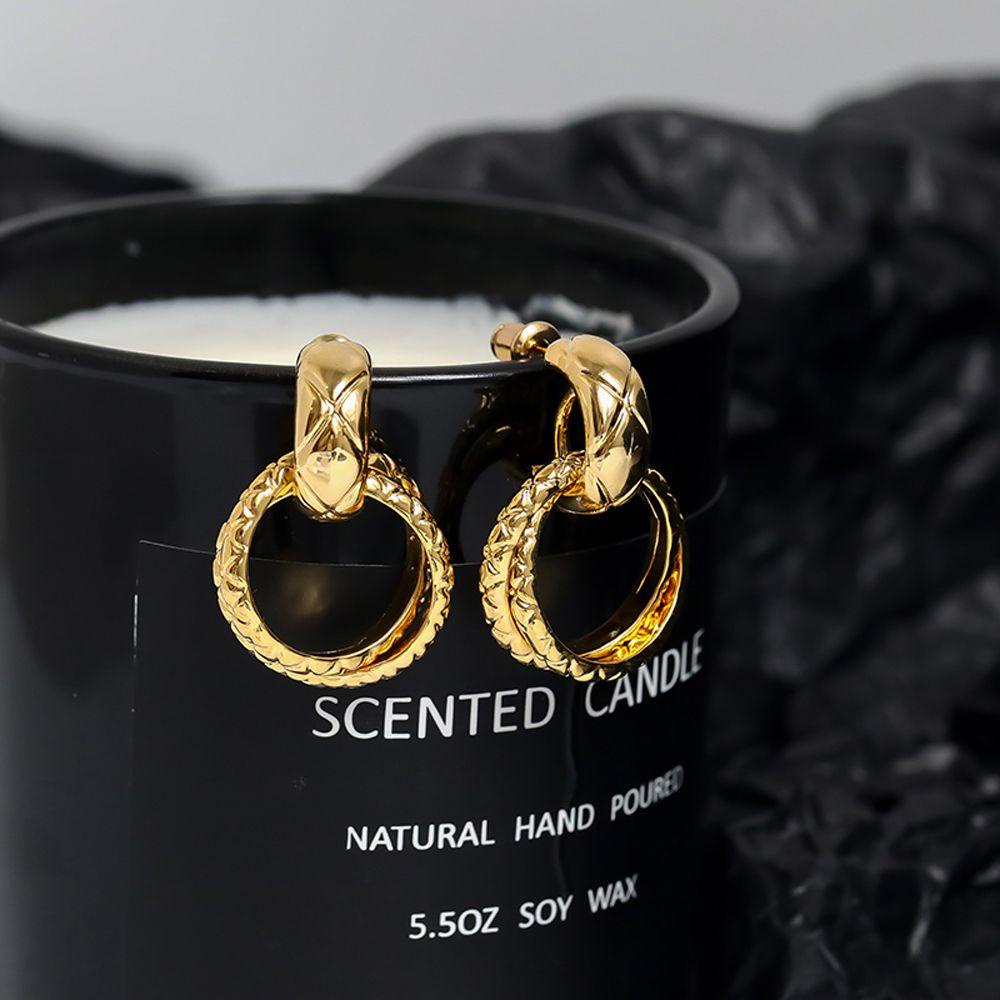 Khuyên Tai Tròn Đơn Giản Thời Trang Thanh Lịch Cho Nữ