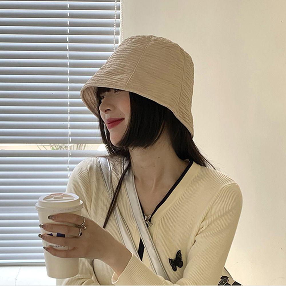 Nón Bucket Màu Sắc Đơn Giản Phong Cách Hàn Quốc