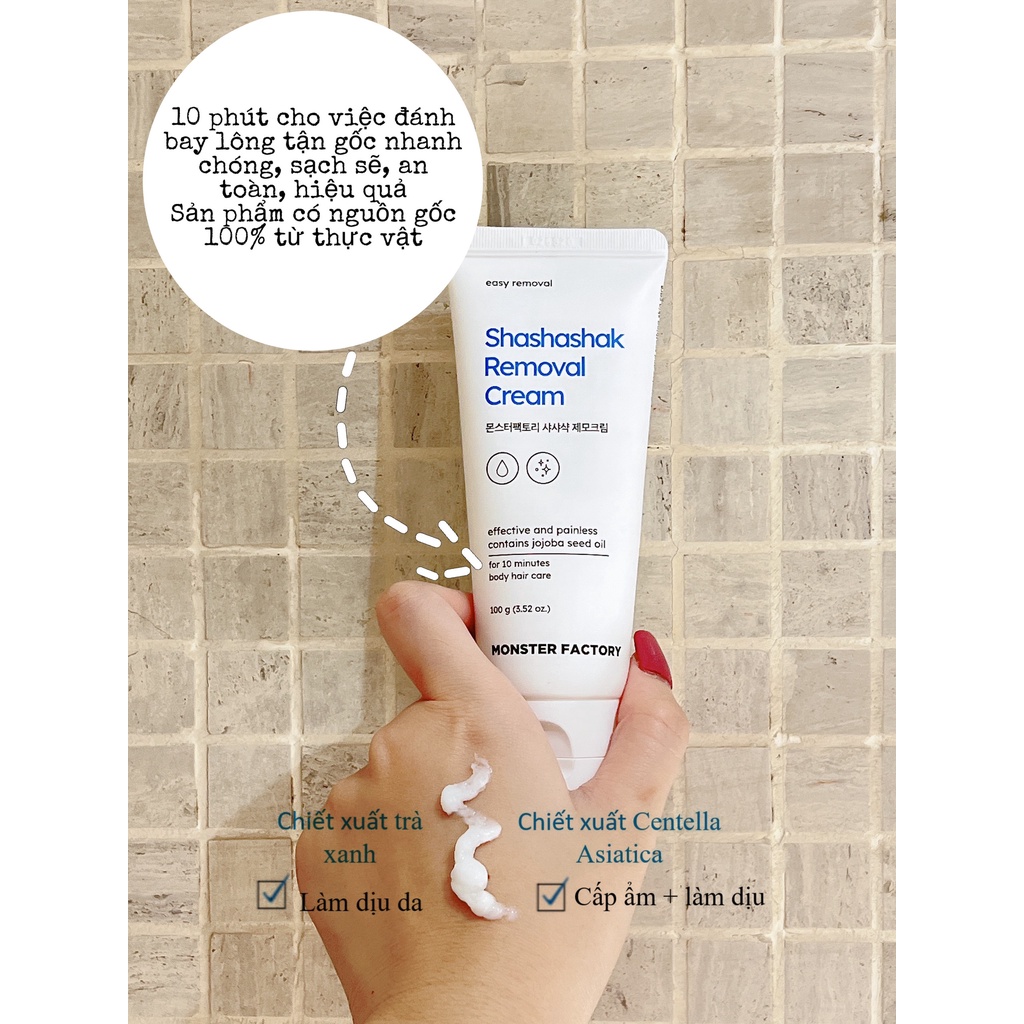 Kem Triệt Lông Shakshashak Removal Cream - Gel Triệt Lông Nhanh Chóng Và An Toàn Không Gây Mẩn Ngứa, Kích Ứng