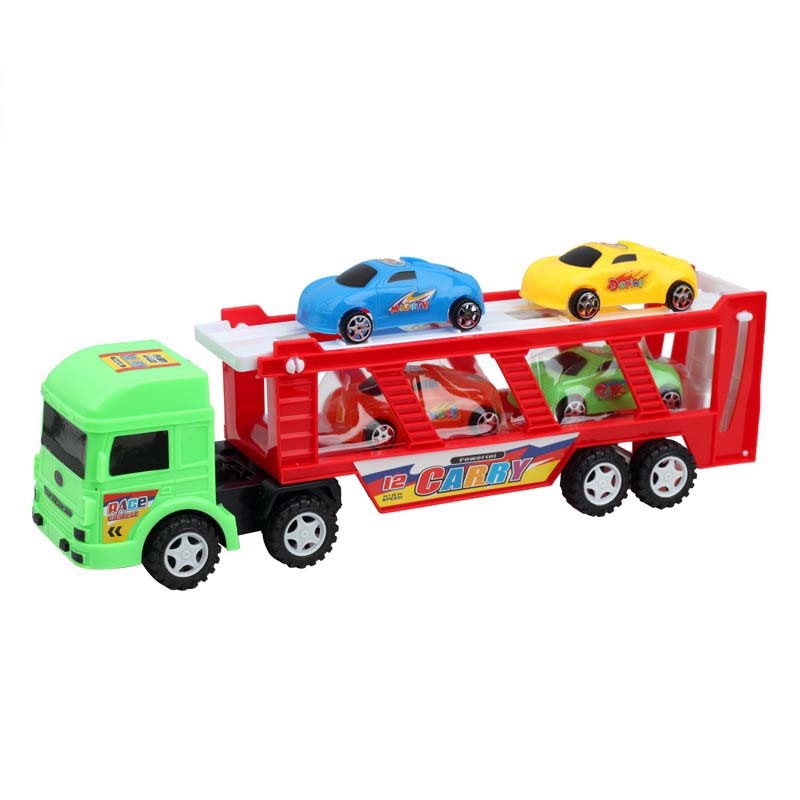Đồ Chơi Xe Container_Đầu Kéo Chở 4 Xe Con