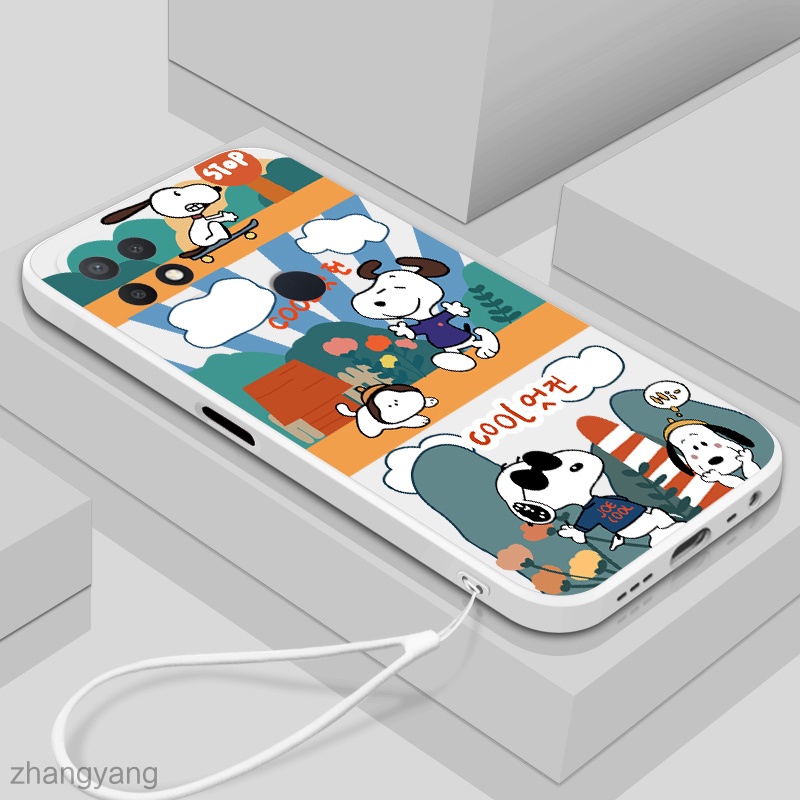 Ốp Điện Thoại Silicon In Hình Snoopy Dễ Thương Cho oppo a15s a15