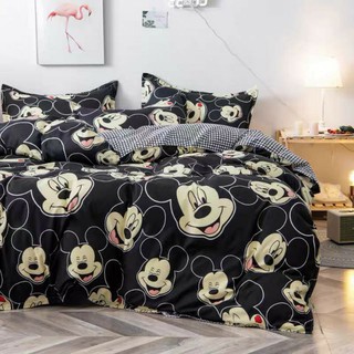 Vỏ chăn lồng được ruột cotton poly hình micky đen