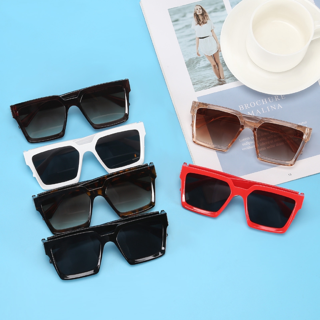 Kính chống nắng gọng vuông cỡ lớn thiết kế sang trọng thời trang cao cấp INS | BigBuy360 - bigbuy360.vn