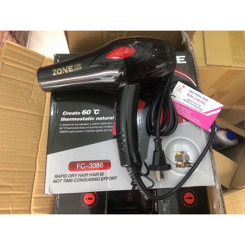 Máy sấy tóc Zone FC-3386 2000W (2 chế độ nóng lạnh)