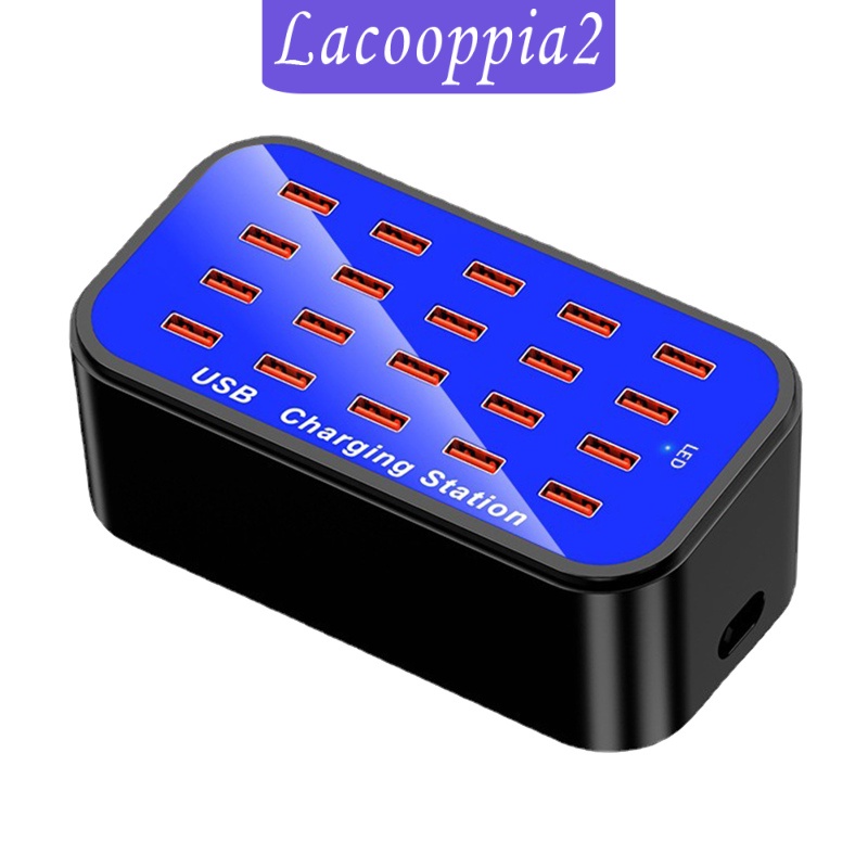 [LACOOPPIA2] Universal USB Charging Station Charger 20-Port 90W/20A for Tablets Laptop UK