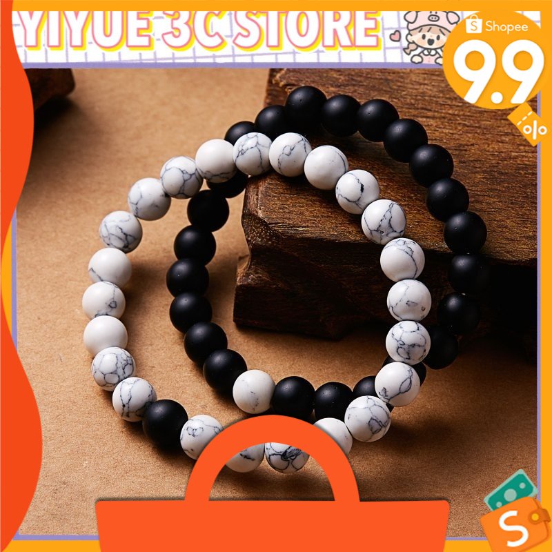 2 Vòng Tay Chuỗi Hạt Đá Tự Nhiên Cho Cặp Đôi