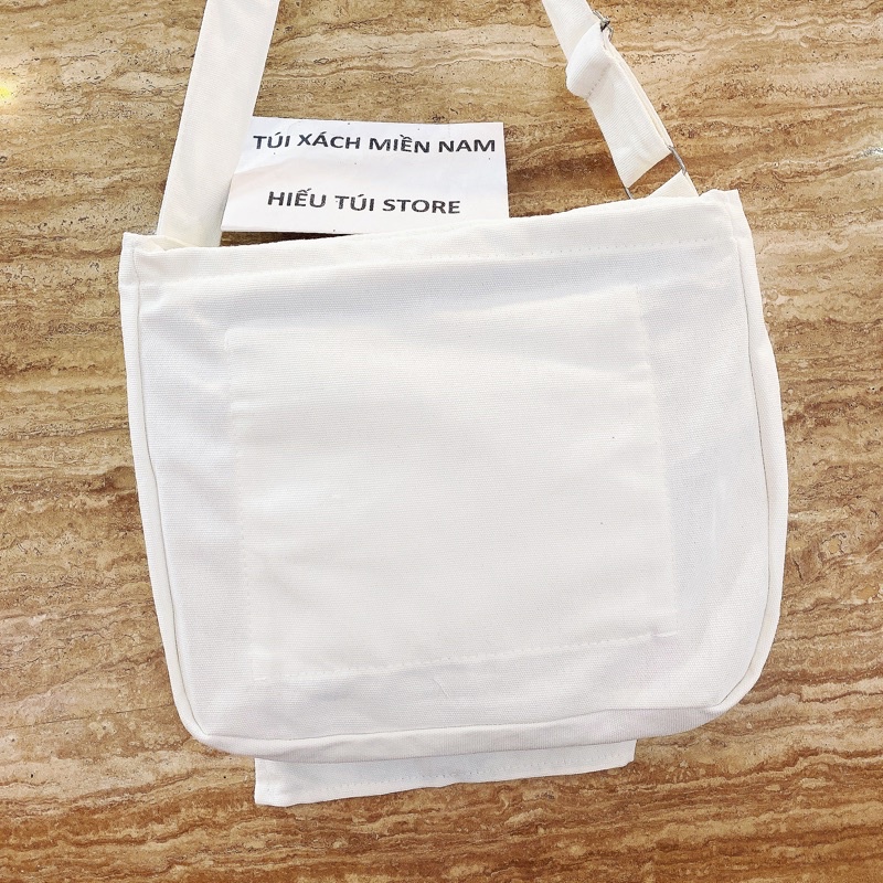 TÚI TOTE VẢI CANVAS ĐEO CHÉO NAM NỮ SUNIAN UNISEX ĐỰNG VỪA  A4 ĐI HỌC ĐI CHƠI HÀN QUỐC HT208