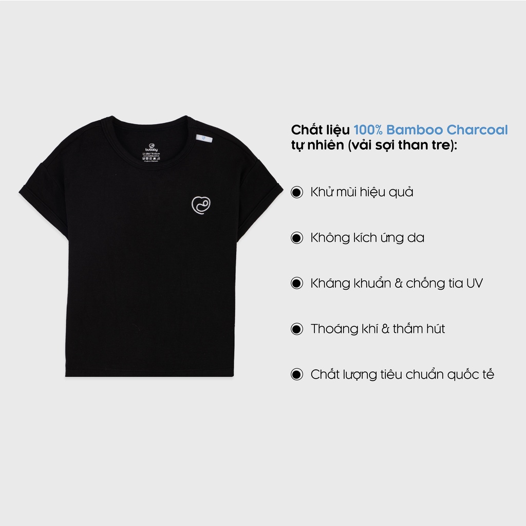 Áo cộc tay trắng đen basic cho bé