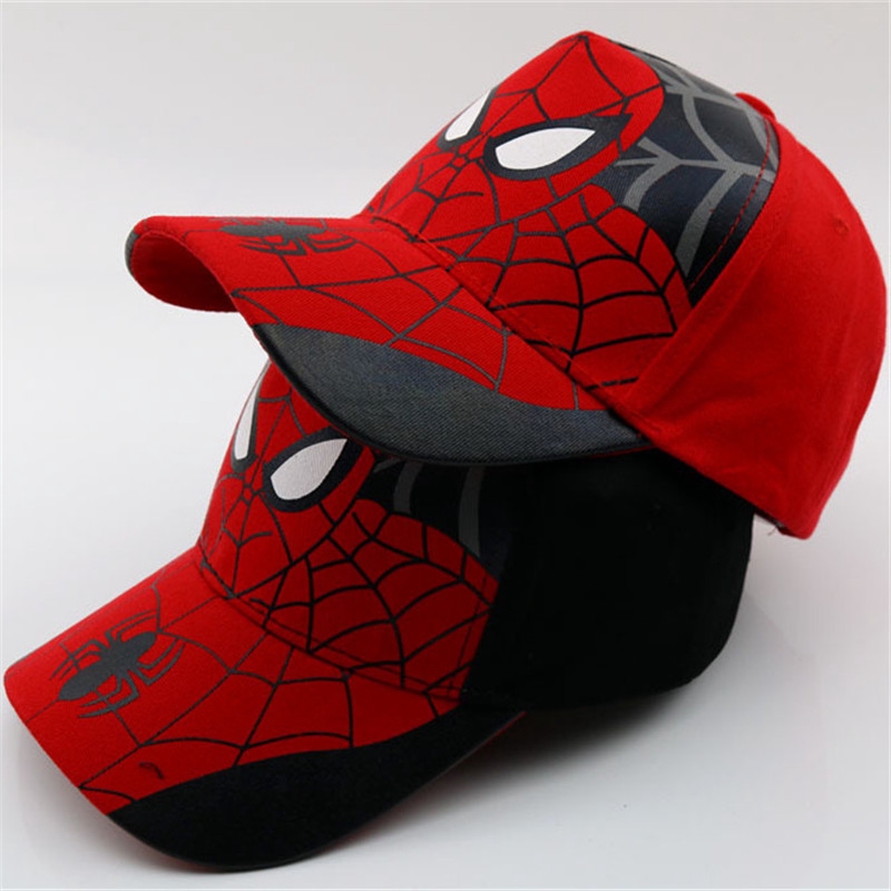 Mũ Lưỡi Trai Cotton Thêu Hình Người Nhện Marvel Phong Cách Hip Hop Cho Bé Trai Và Gái