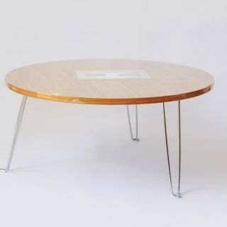 - BÀN XẾP TRÒN VÂN GỖ 60CM CHÂN LÁP