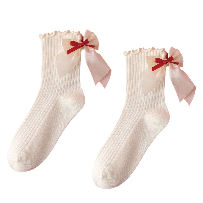 XIXI Vớ Cotton Cổ Ngắn Phối Bèo Phong Cách Lolita Nhật Bản Dễ Thương Cho Nữ Sinh