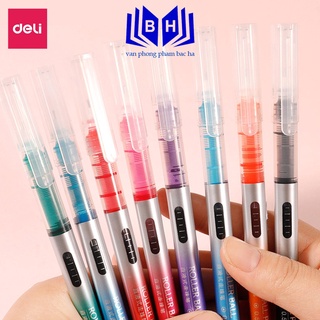 Bút gel nhiều màu deli - 0.5mm - mực trơn đều - 8 màu 8 chiếc/hộp - 1 hộp - s855