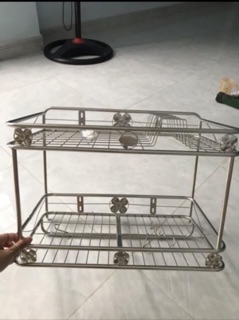 Kệ chén 2 tầng inox 201