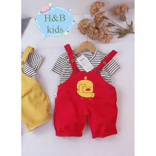 Set yếm kaki hình vịt cho bé