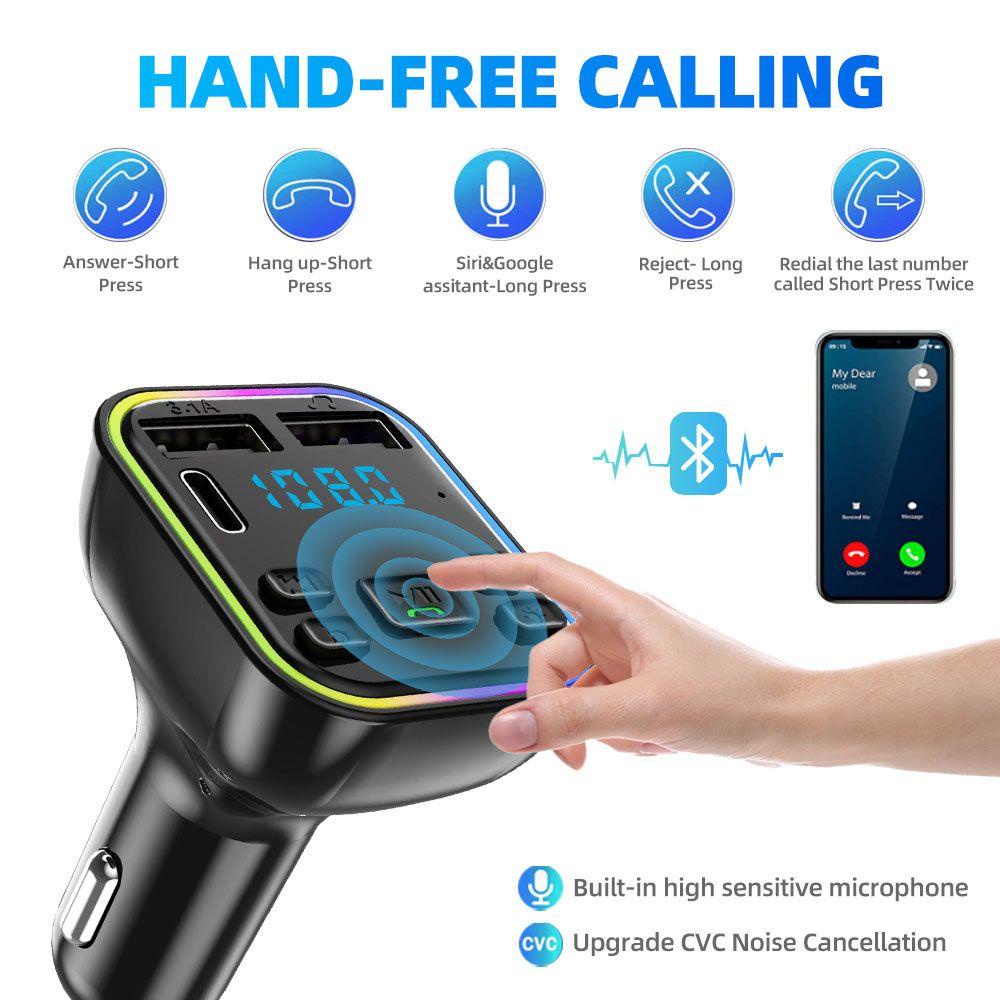Bộ Chuyển Đổi Sạc Nhanh USB Kép Kiêm Máy Nghe Nhạc MP3 FM Cho Xe Hơi