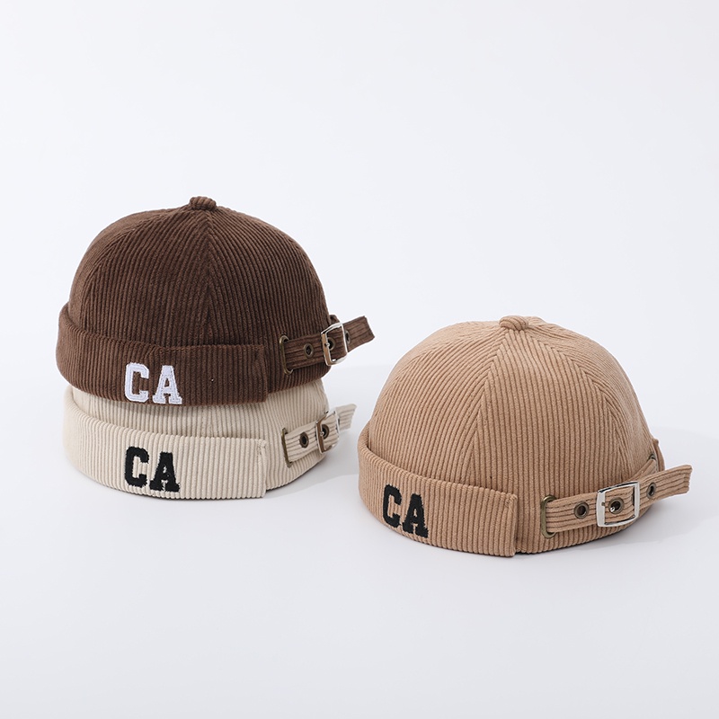 Mũ Beanie Vải Nhung Thêu Chữ Phong Cách Hàn Quốc Thời Trang Thu Đông Cho Bé