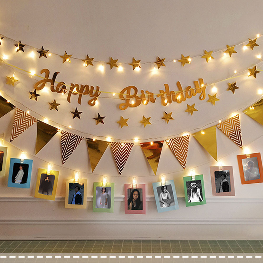 Banner Chữ Happy Birthday Có Đèn Trang Trí Tiệc Sinh Nhật Cho Bé