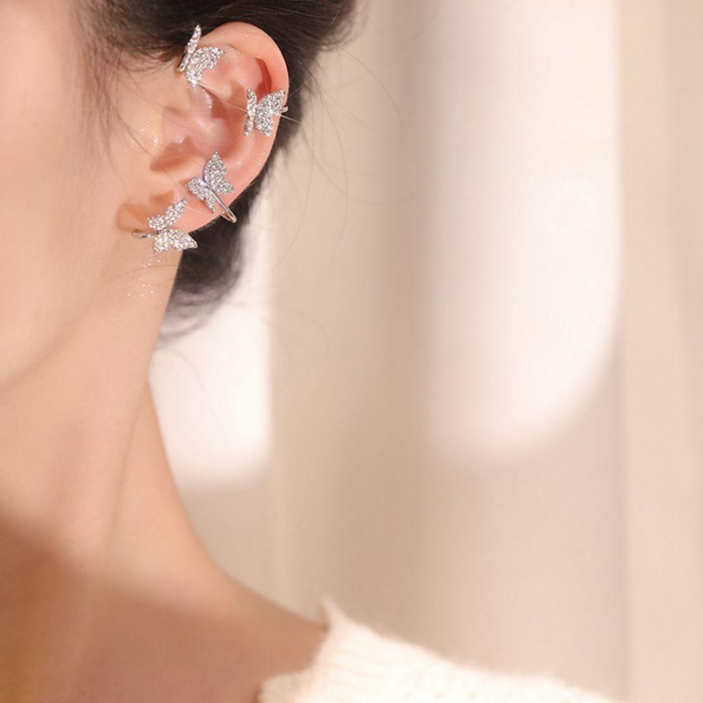 Bông Tai Hình Bướm Bằng Kim Loại Sang Trọng Cho Nữ