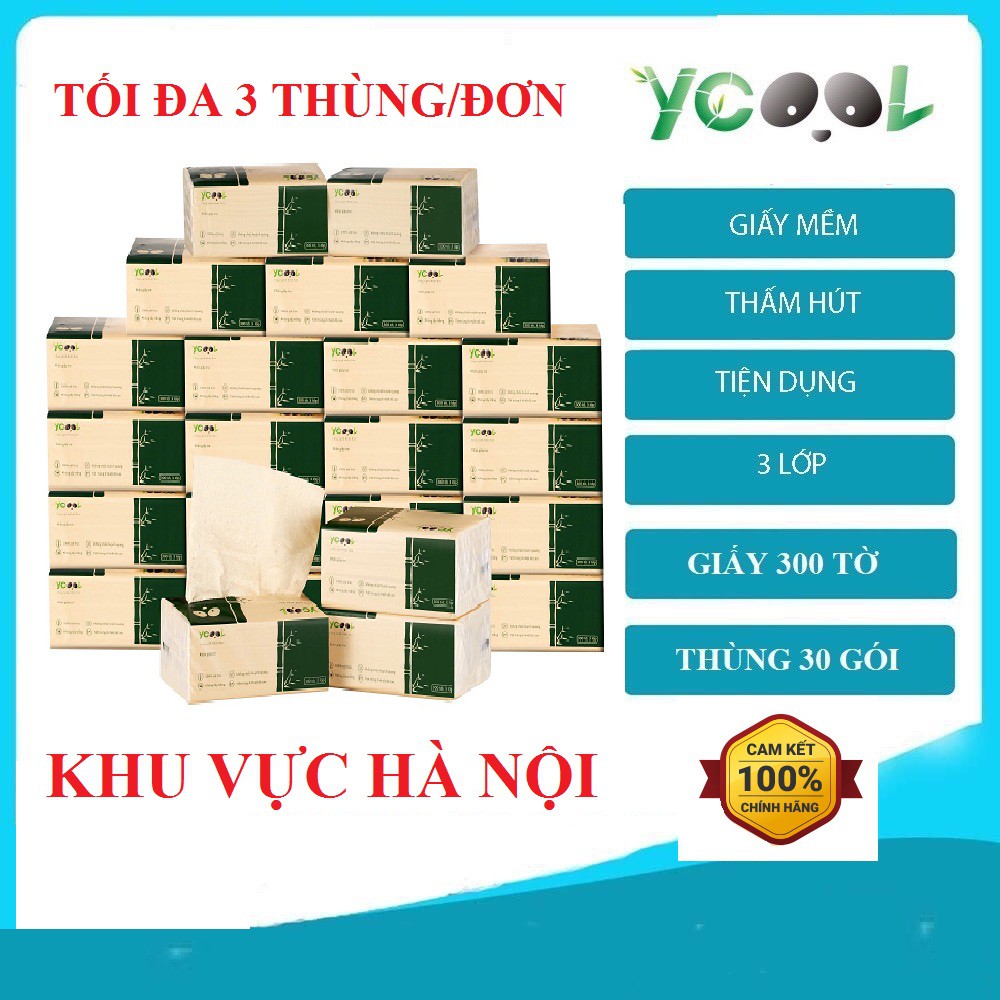 [Mã HCSALE15 giảm 10% đơn 250K] THÙNG 30 GÓI GIẤY ĂN GẤU TRÚC YCOOL [ BÁN BUÔN ]