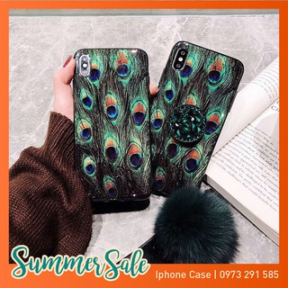 CL007 Ốp lưng Luxury Iphone Case lông vũ Peacook