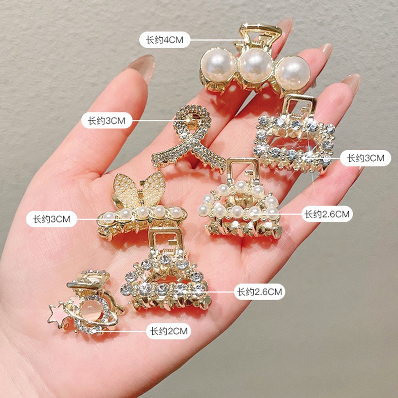 Kẹp Tóc Mái Hàn Quốc Đính Đá Mini Nhân Tạo Nhiều Kiểu Xinh Xắn Dễ Thương KC59 JOLY