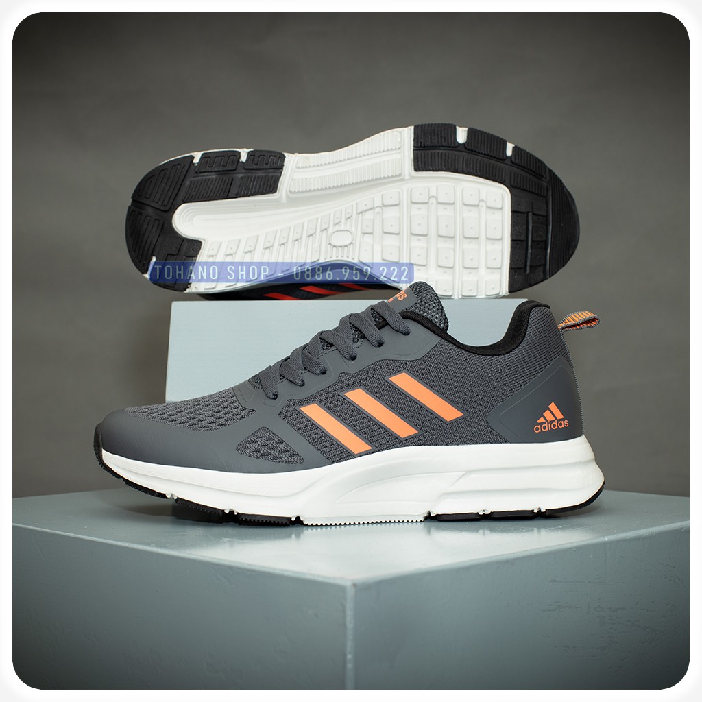 Giày Sneaker Nam Giày Thể Thao Nam D62 Màu Ghi Đậm