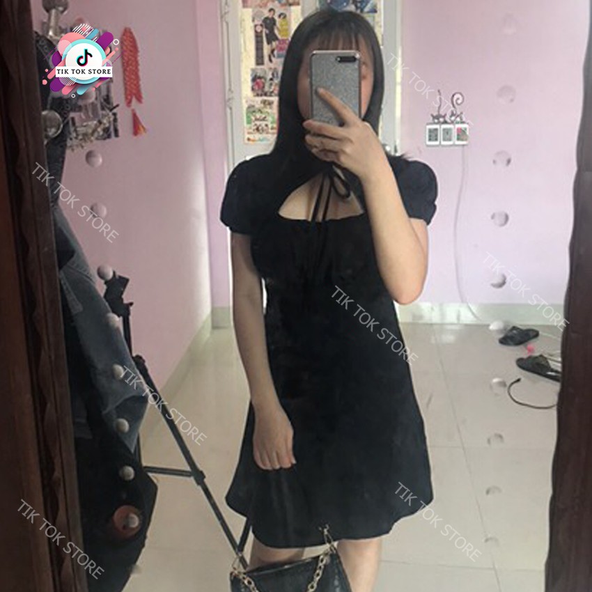 Đầm tay phồng, váy đũi (có mút, có dây kéo) TIK TOK STORE