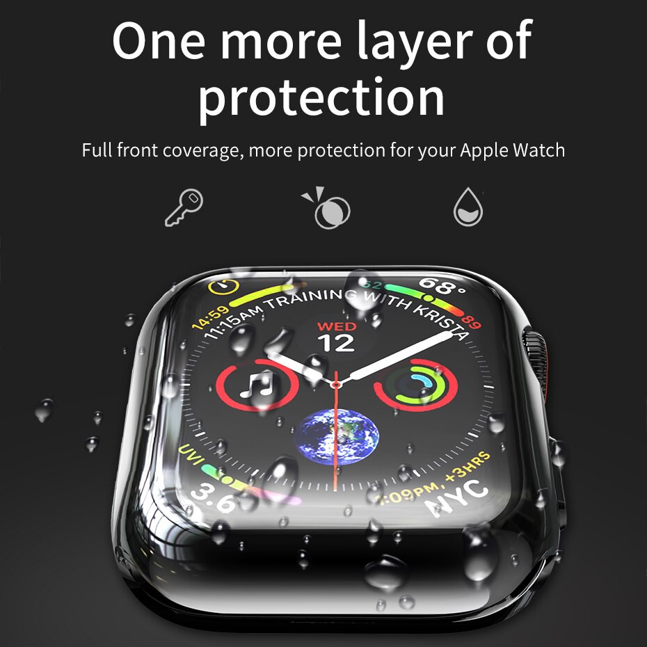 Ốp Dẻo Bảo Vệ Màn Hình + Full Body dành cho Apple Watch Series SE/6/5/4 40mm 44mm Chống Trầy Xước Va Đập Bể Vỡ Màn Hình