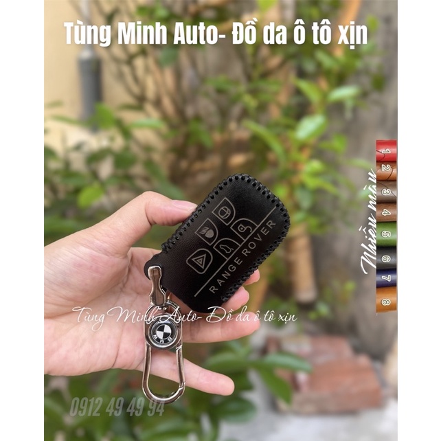 Bao da móc khoá cho dòng xe  Ranger Rover, bọc chìa khoá xe hơi handmade cao cấp, Khắc tên và SĐT chủ xe