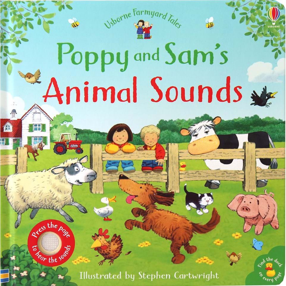 Sách âm thanh Poppy and Sam's Animal Sounds Usborne - tiếng anh nông trại  cho bé phát triển ngoại ngữ | Shopee Việt Nam