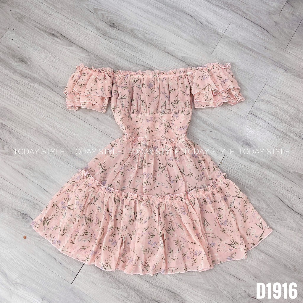 ĐẦM HOA TRỄ VAI TODAYSTYLE FREESIZE D1916