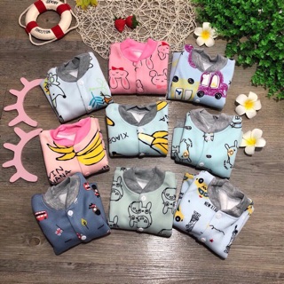 Bộ nỉ trần bông cài cúc chất đẹp cho bé trai/bé gái🥰
