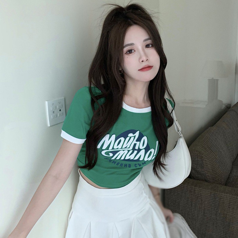 Áo Thun Ngắn Tay Dáng Ôm Thời Trang Mùa Hè Dành Cho Nữ