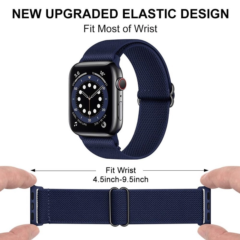 Dây Đeo Đồng Hồ Bằng Nylon Co Giãn Tùy Chỉnh Kích Thước Cho Apple Watch 49mm 44mm 41mm 45mm 40mm 38mm 42mm 8 3 4 5 6 se 7