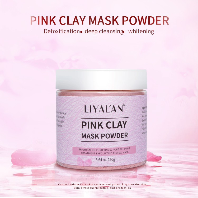 Bột Mặt Nạ Đất Sét LIYAL'AN Làm Sáng Da Tự Nhiên 160g