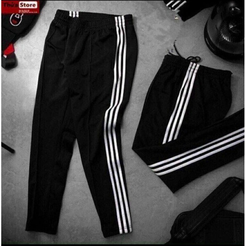 Quần Nỉ Thể Thao Nam 3 Sọc - Quần Nam , Nữ Thu Đông chất vải dày dặn co giãn Jogger ống suông