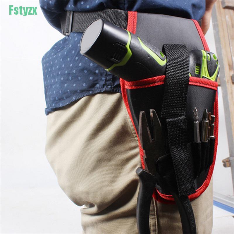 fstyzx Portable Cordless Drill Holder Drill Cordless Screwdriver Waist Power Tool Bag