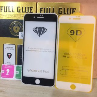 Kính cường lực 9D cho iphone 8 plus full màn hình kèm phụ kiện dán tại nhà