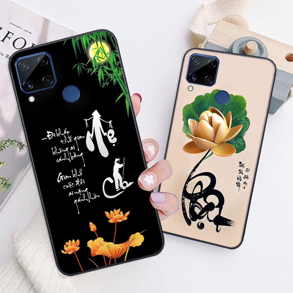 Ốp lưng Realme C15 in hình chữ tài chữ lộc, Cha Mẹ, bình an SIÊU ĐẸP