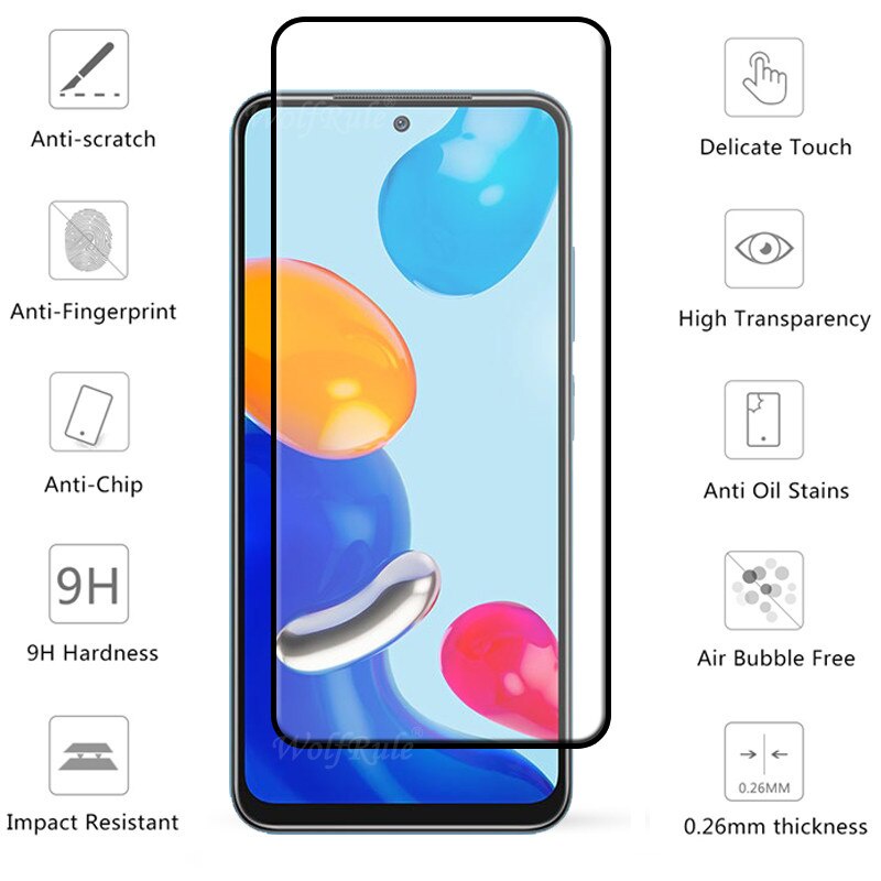 [FULL KEO-Ảnh Thật] Kính CL Xiaomi Redmi Note 11 Quốc Tế 6.43&quot; Cường Lực 2.5D FULL Màn