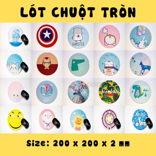 [FREESHIP] Miếng Lót Chuột Tròn, Lót chuột, Pad chuột, Bàn di Dễ Thương, Văn Phòng , Gaming(Size 200x200x3)