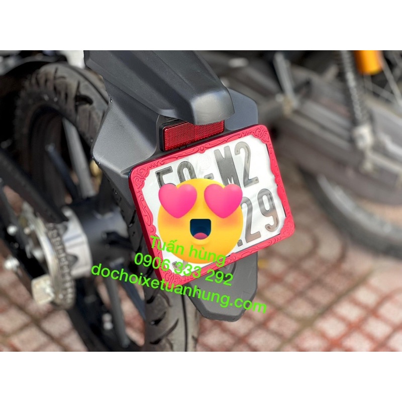 Khung Biển Số Màu Đỏ   Gắn Xe Máy -