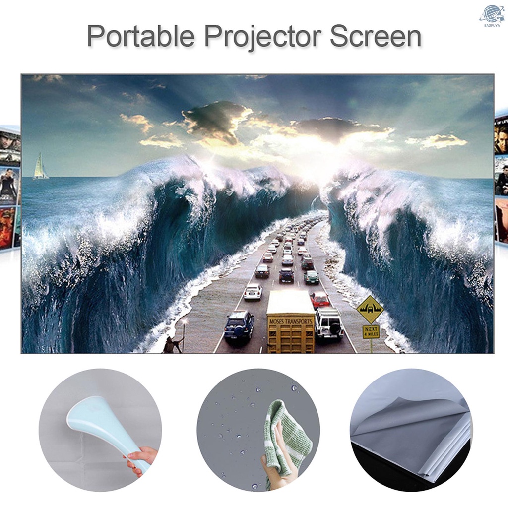 Màn chiếu treo tường 70 inch HD 16: 9 cao cấp