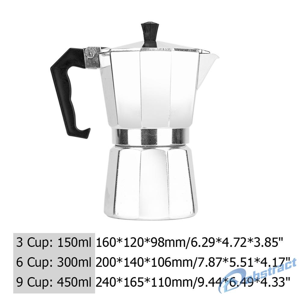 Ấm pha 3/6/9 cốc Cà phê Moka/Espresso/Latte phong cách Ý