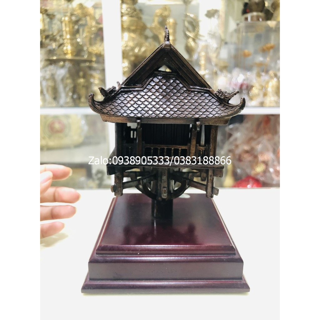 Quà tết 2022,Biểu trưng chùa Một Cột bằng đồng cao 18cm quà tặng đối tác nước ngoài