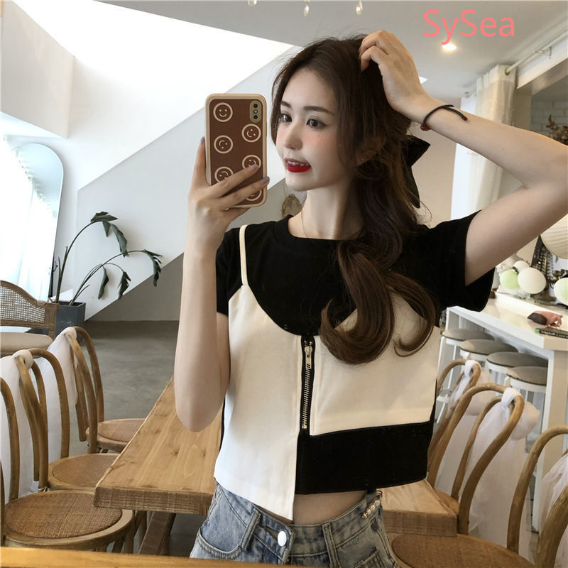 Áo tay ngắn kiểu dáng thời trang mùa hè cá tính dành cho nữ