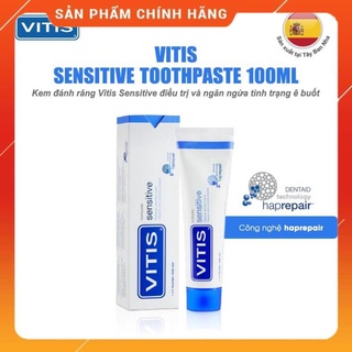 /chính hãng - giá rẻ nhất/ kem đánh răng vitis sensitive 100ml giảm ê buốt và tái tạo men răng