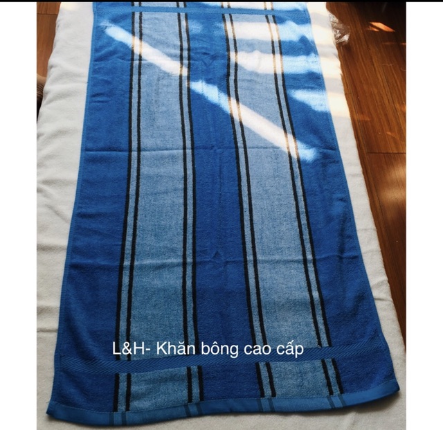 Khăn tắm 100% cotton kẻ sọc Tân Thịnh, KT 50x100cn