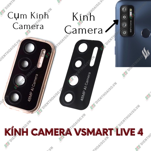 Mặt kính camera vsmart live 4 có sẵn keo