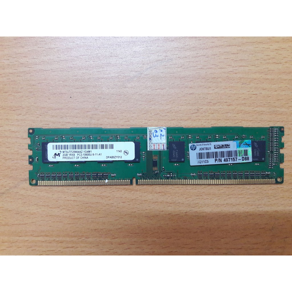 Ram PC 2GB DDR3 bus 1333 | 1600 cũ tháo máy dùng tốt